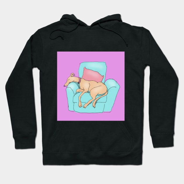 snoozing greyhound Hoodie by vectormutt